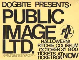 PiL - Ritchie Coliseum, University of Maryland 31.10.82 Gig Flyer (2)