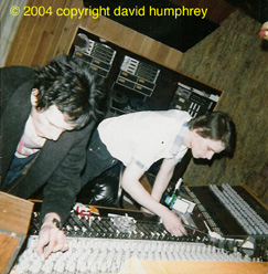John & David at the mixing desk, The Manorr, 1979 © David Humphrey