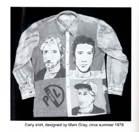 One of Mark Gray's PiL shirts; circa 1978