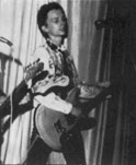 Keith on stage with the Clash, 1976 © unknown