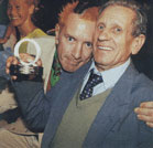 John and Dad, Q Awards, October 29th, 2001. Q Magazine © unknown