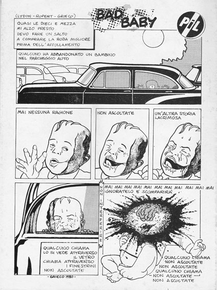 Bad Baby Comic Strip Rockerilla Magazine, 1981 © Grieco