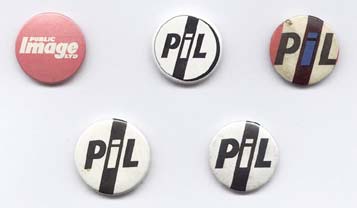 PiL - Various Button Badges (circa 1978-80)