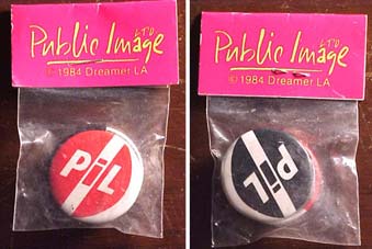 PiL - Official 1984 Tour Badges