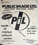 PiL - San Francisco, South of Market Cultural Center, USA 10.5.80Flyer / Poster