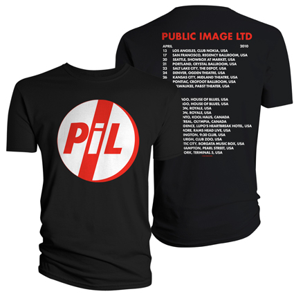 Official April / May 2010 North American tour T-shirts