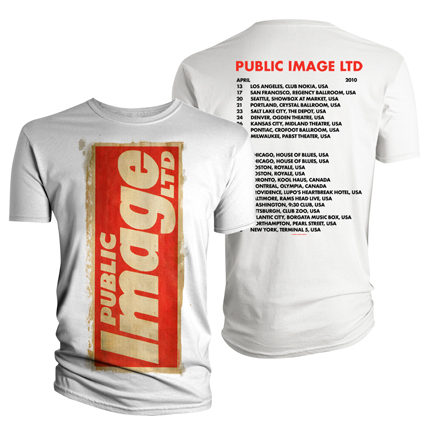 Official April / May 2010 North American tour T-shirts